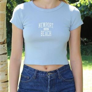 Brandy Melville Ashlyn Newport Beach 1984 Top (Blue)